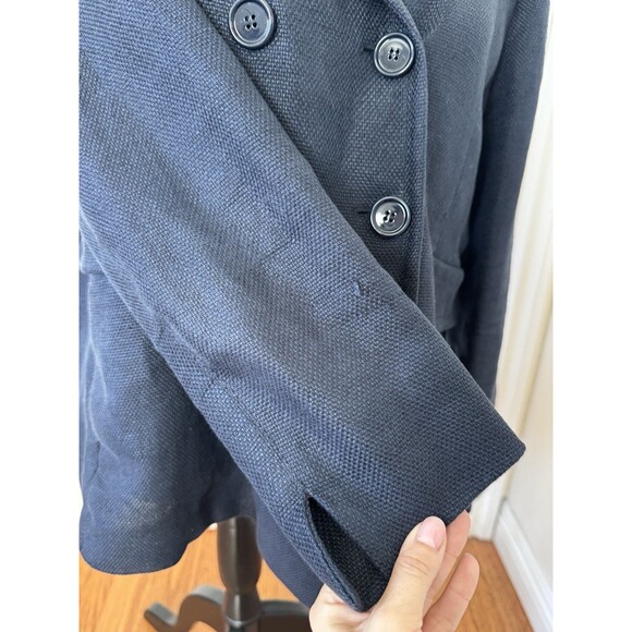 S MaxMara Linen Cotton Blazer Jacket Size 16 Quiet Luxury - Picture 7 of 12